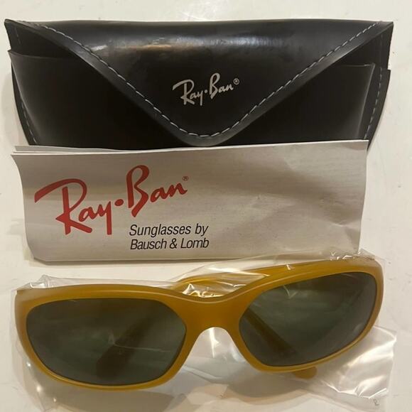RAY- BAN BAUSCH & LOMB‎ DADDY O FLAT OVAL AMBER SUNGLASSES - Picture 1 of 6